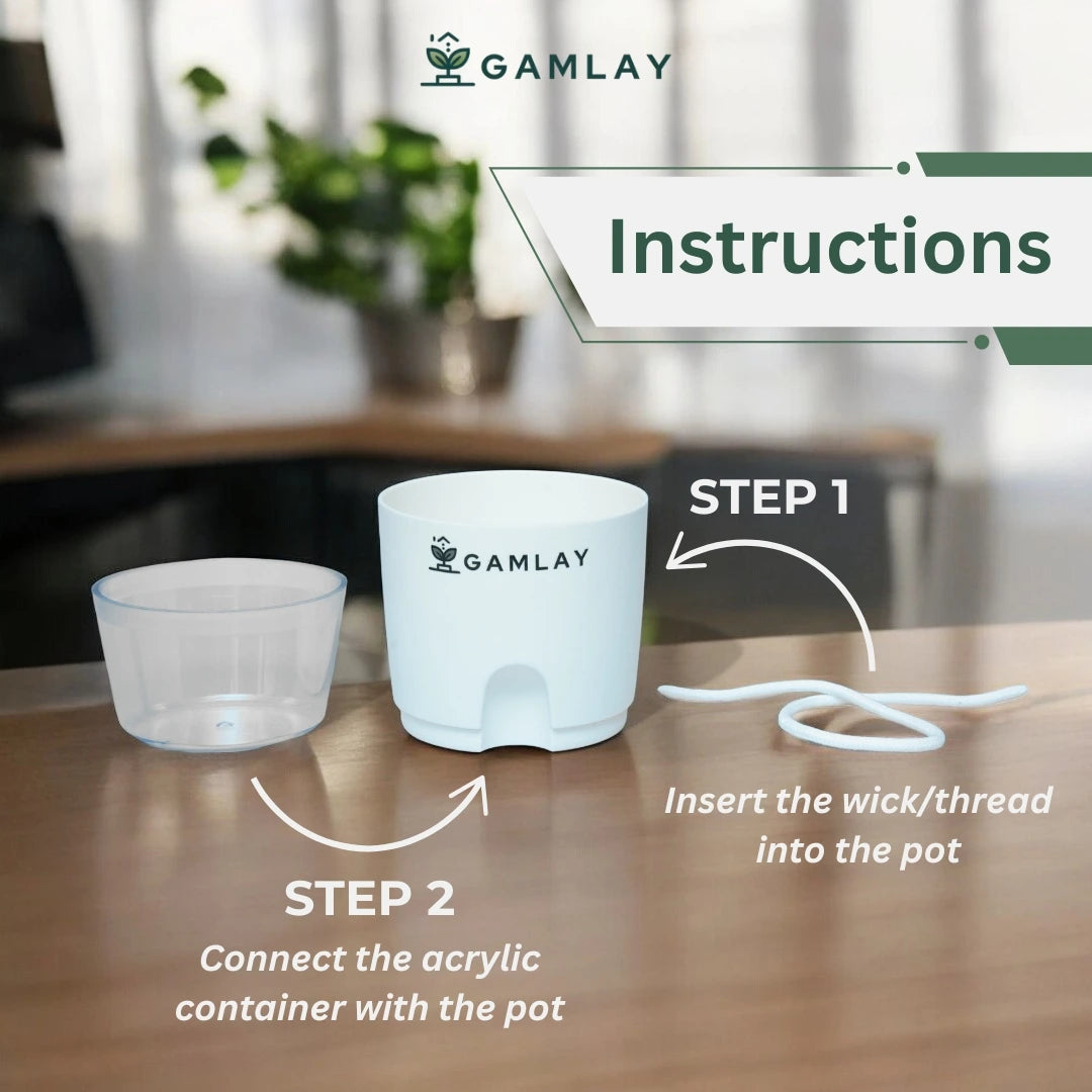 Instructions of Self Watering Pots Planters without Indoor Plants